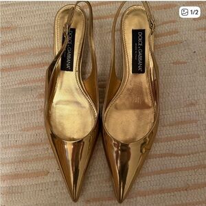 Dolce & Gabbana Metallic Gold Heels